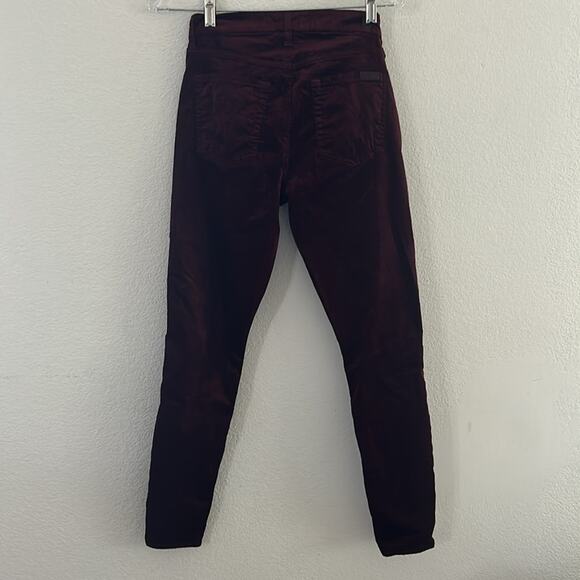 7 For All Mankind High-Waisted Skinny in Velvet Cabernet - Picture 8 of 14